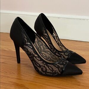Elegant Black Lace Stiletto Heels